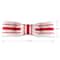 Gwen Studios White & Red Stripe Grosgrain Bows, 2ct.